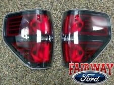 09 thru 14 F-150 OEM Genuine Ford SVT Raptor Black Tail Lights Lamps (Pair of 2) picture