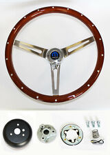 67 Charger Dart Coronet High Gloss Wood Steering Wheel stainless spokes rivets picture