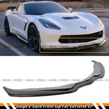 For 14-19 Corvette C7 Z06 STG 2 Gloss Blk Front Bumper Lip Chin Spoiler Splitter picture