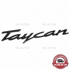Gloss Black TAYCAN Logo Letters Rear Badge Liftgate Emblem Deck Lid picture