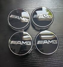 For Mercedes-Benz WHEEL CENTER CAPS AMG 75MM OEM LIMITED EDITION BLACK SET OF 4 picture