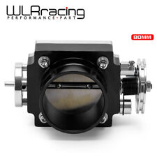80MM Intake Manifold Performance Billet Aluminum Throttle Body For Mustang Honda picture