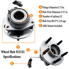 Front Rear Wheel Bearing Hub Fits Allure Aurora Century Lesabre Impala w/ABS picture