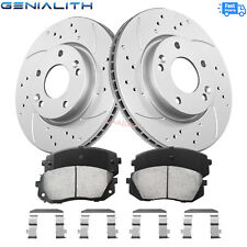 280mm Front Drilled Disc Brake Rotors & Brake Pads For Kia Rondo 2010 2.4/2.7L picture