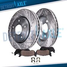 Front Drilled Rotors + Brake Pads for 2007 - 2010 Chevy Cobalt Pontiac G5 5LUGS picture
