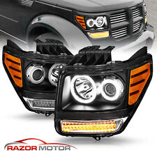 2007-2012 For Dodge Nitro LED Turn Signal Projector Black Headlights Pair picture
