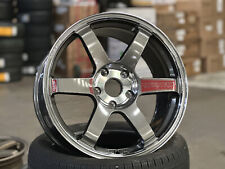 New 18x9.5J AOW TE37 SAGA SL 5x120 Gun Metal (4 Wheel) FK8R Honda Civic Type-R picture