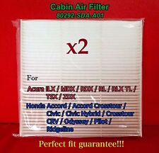 x2 C35519 CABIN AIR FILTER ACCORD CIVIC CRV MDX RDX RL TL TSX CF10134 picture