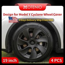 4PCS Hubcaps 19 inch Full Coverage Cyclon Wheel Cover Cap Set for Tesla Model Y picture