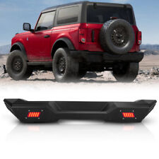 for 2021 2023 Ford Bronco Rear Bumper Steel Black Powder Coated Heavy Duty picture