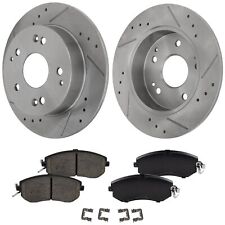 Front Brake Disc and Pad Kit for 2013-2016 FR-S, 2-Wheel Set, Cross-drilled and picture