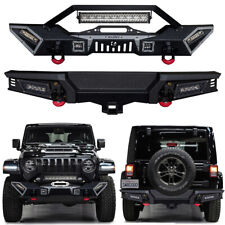 Vijay Fit 2007-2017 Jeep Wrangler JK New Front or Rear Bumper with LED Lights picture