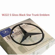 W222 S Gloss Black Star Trunk Emblem AMG S63 S65 S550 Rear Logo Badge picture
