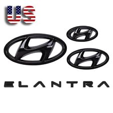 Fit For Hyundai Elantra 2021-2023 Glossy Black Front Rear Logo Emblem Badge Trim picture