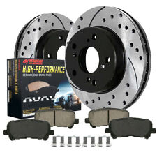 For Nissan Murano Pathfinder Quest FX35 Rear Drilled Rotors + Ceramic Brake Pads picture