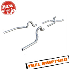 Pypes SGG13 409 SS X-Pipe Crossmember-Back Exhaust System with Split Rear Exit picture