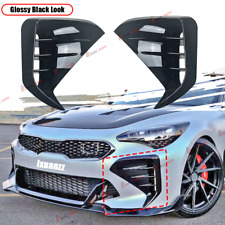 Gloss Black Front Bumper Side Vent Grill Blade Trim Cover For KIA Stinger 17-23 picture