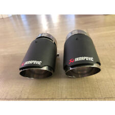 1pc Carbon Fiber Exhaust Tip 63mm Inlet/114mm outlet Car Akrapovic Muffler Pipe picture