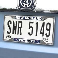 Fanmats 17211 New England Patriots Chrome Metal License Plate Frame 6.25