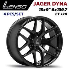 18x9 Lenso Wheels JAGER-DYNA Rims Black 6X139.7 PCD 20ET For Tacoma Set 4 New picture