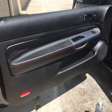2*Black Front Door Armrest Panel Leather Cover For VW Golf MK4 Bora Jetta 3-DOOR picture