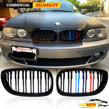 Glossy Black M-Color Front Kidney Grill for BMW E46 Coupe 330Ci 325Ci LCI 03-06 picture