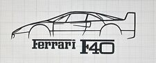 Ferrari F40 silhouette vinyl sticker decal 7in car Laptop Gift picture