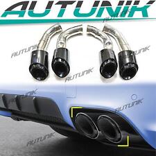 3-Layer Black Exhaust Tips for Porsche 958 Cayenne S GTS Turbo S 2015-2018 picture