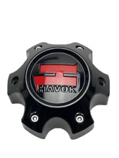 Havok Gloss Black Red Logo New Style Wheel Center Cap CBH06-1P CBH06-1P-1 picture