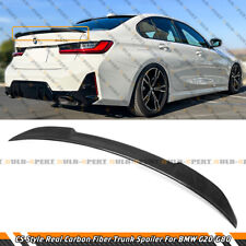 FOR 19-24 BMW G20 3 SERIES 330i G80 M3 CS STYLE CARBON FIBER TRUNK SPOILER WING picture