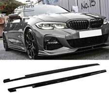 For 2019-2023 BMW G20 G28 3 Series M Sport Side Skirts Extension Gloss Black  picture