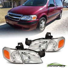 For 1997-2005 Chervolet Venture Chrome Headlights+Signal Lamp Assembly Set picture