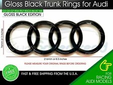 Audi Gloss Black Rings Trunk Liftgate Emblem Rear Logo Badge Q3 Q5 Q7 A6 A8 SQ5 picture