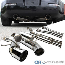 Fits 03-09 350Z Fairlady Stainless Steel Dual Tip Catback Exhaust Muffler System picture