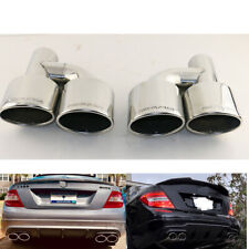 AMG H-type Style Exhaust Pipe Tip Dual Tips For Mercedes Benz C63 C300 E63 picture