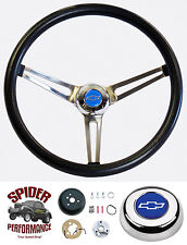 65-66 Impala Caprice Biscayne Bel Air steering wheel TILT BLUE BOW 15