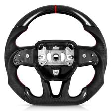 Carbon Fiber Flat Sport Steering Wheel For Dodge Challenger Charger SRT Durango picture