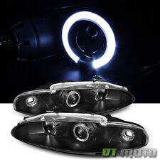 1995-1996 Mitsubishi Eclipse LED Halo Projector Headlights Headlamps Left+Right picture