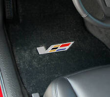 Lloyd VELOURTEX Ebony FRONT FLOOR MATS w/ V logos, 2006 to 2009 Cadillac STS-V  picture