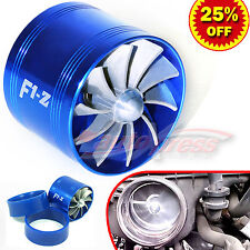 Supercharger Turbonator F1Z Fuel Saver SINGLE BLADE Air Intake CHARGER Blue Fan picture