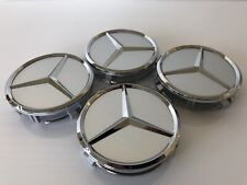  4PC Fit Mercedes Benz Wheel Center Caps Hub SILVER CHROME Emblem AMG  75mm picture