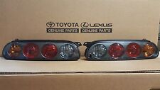 Toyota Supra 97-98 style MKIV Tail Lights Black Housings w/Harness and Bulbs picture