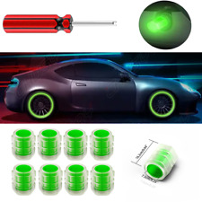 8pcs LED Wheels Tire Air Valve Stem Caps green Neon Light For Car Motor Bicycle picture