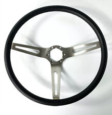 Black 3 Spoke Steering Wheel For 1969-72 Chevy Chevelle, Nova, Camaro, & Impala picture