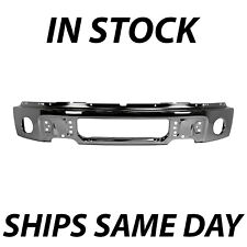 NEW Chrome - Steel Front Bumper Face Bar for 2009-2014 Ford F150 Pickup w/ Fog picture