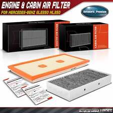 1x Engine & 1x Activated Carbon Cabin Air Filter for Mercedes-Benz GLE350 ML350 picture