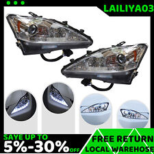LED DRL Projector Headlights Chrome Left+Right For 2006-2013 Lexus IS250 IS350 picture