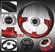 Paseo Pick Up Tacoma Replacement Red Bottom Steering Wheel+Quick Release+Hub Kit picture