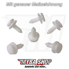8x INTERIOR TRIM CLIP MOUNTING HOLDER CLIPS AUDI VW CLIPS IN WHITE 