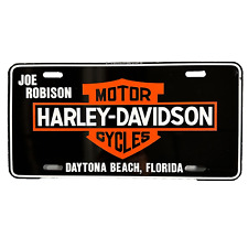 Vintage Harley Davidson License Plate USA Joe Robison Daytona Beach picture